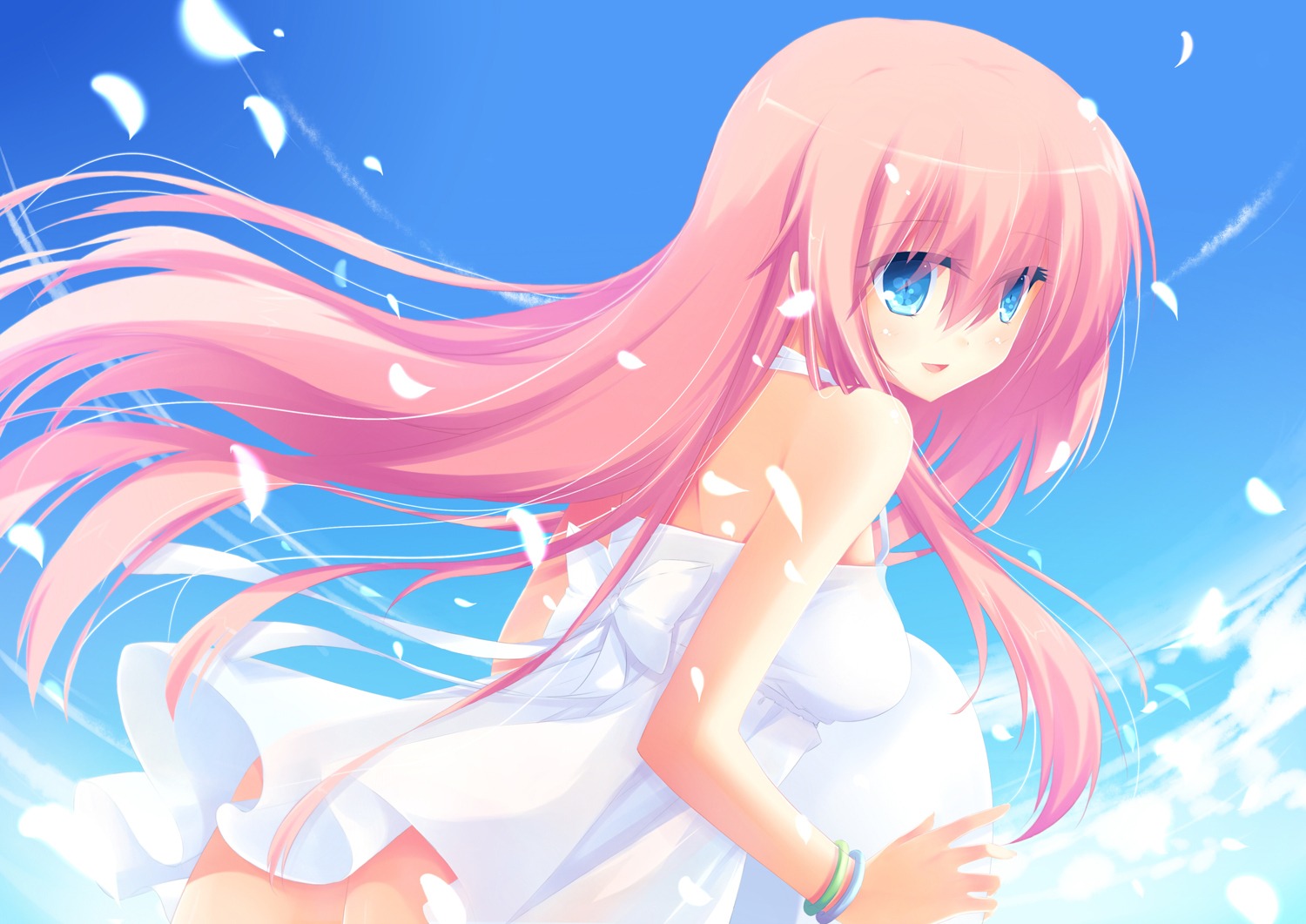 dress huohai megurine_luka summer_dress vocaloid