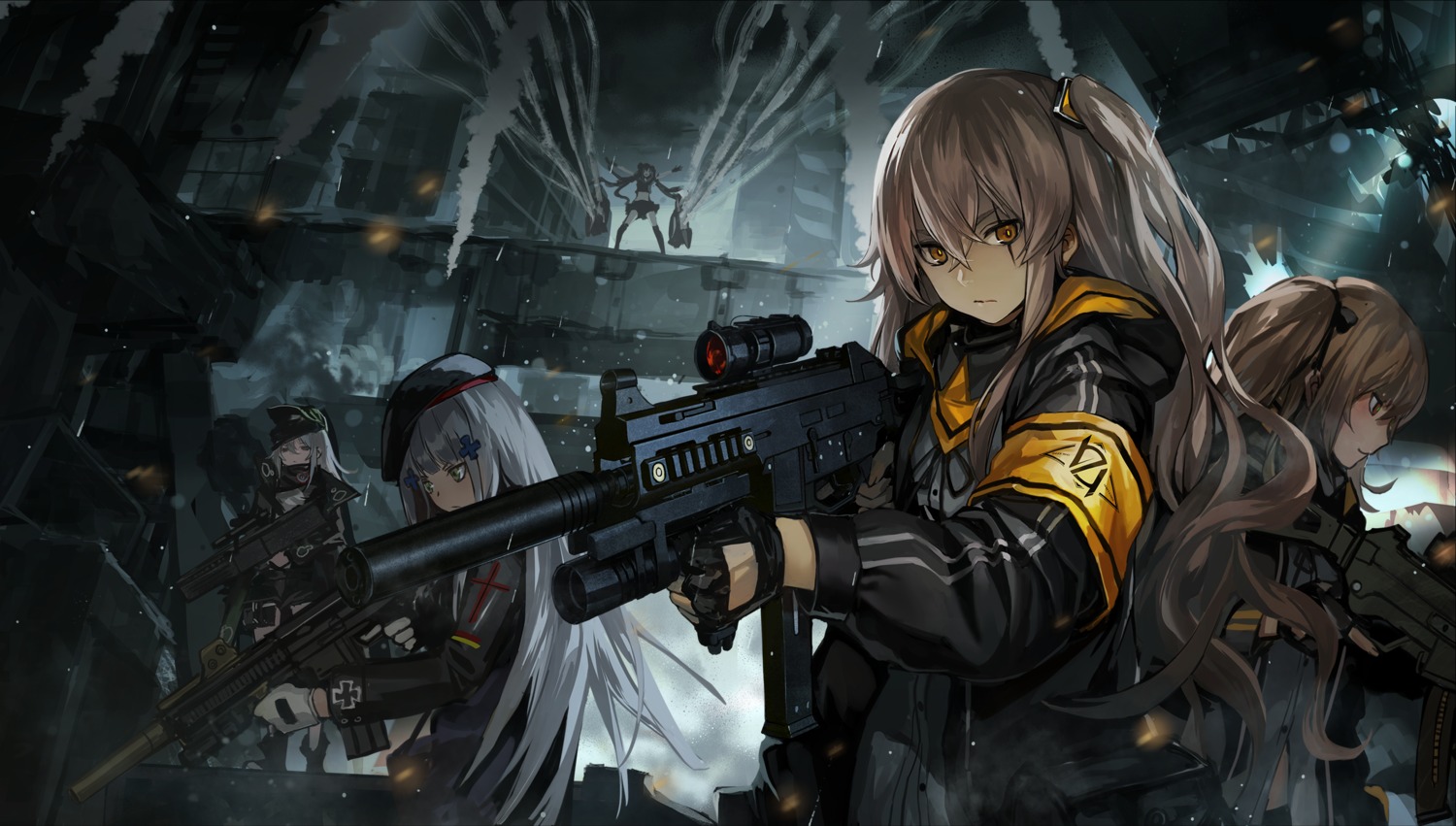 g11_(girls_frontline) girls_frontline gun hk416_(girls_frontline) infukun ouroboros_(girls_frontline) ump45_(girls_frontline) ump9_(girls_frontline) uniform