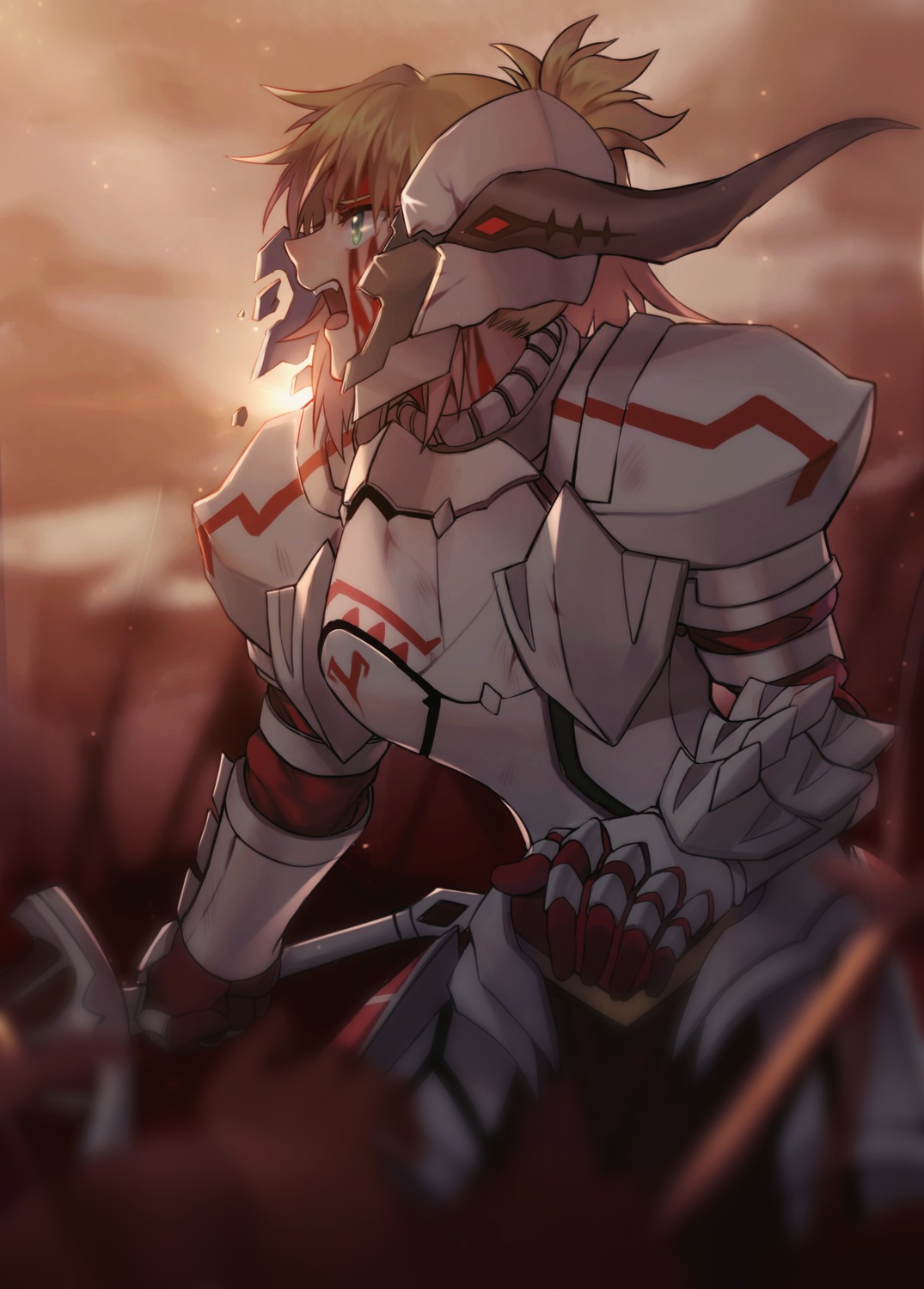 armor blood fate/apocrypha fate/stay_night mordred_(fate) sword yorukun