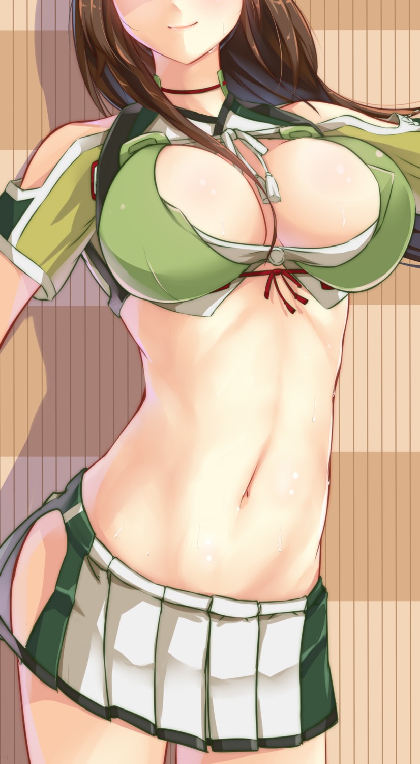 amagi_(kancolle) cleavage dedeyong kantai_collection