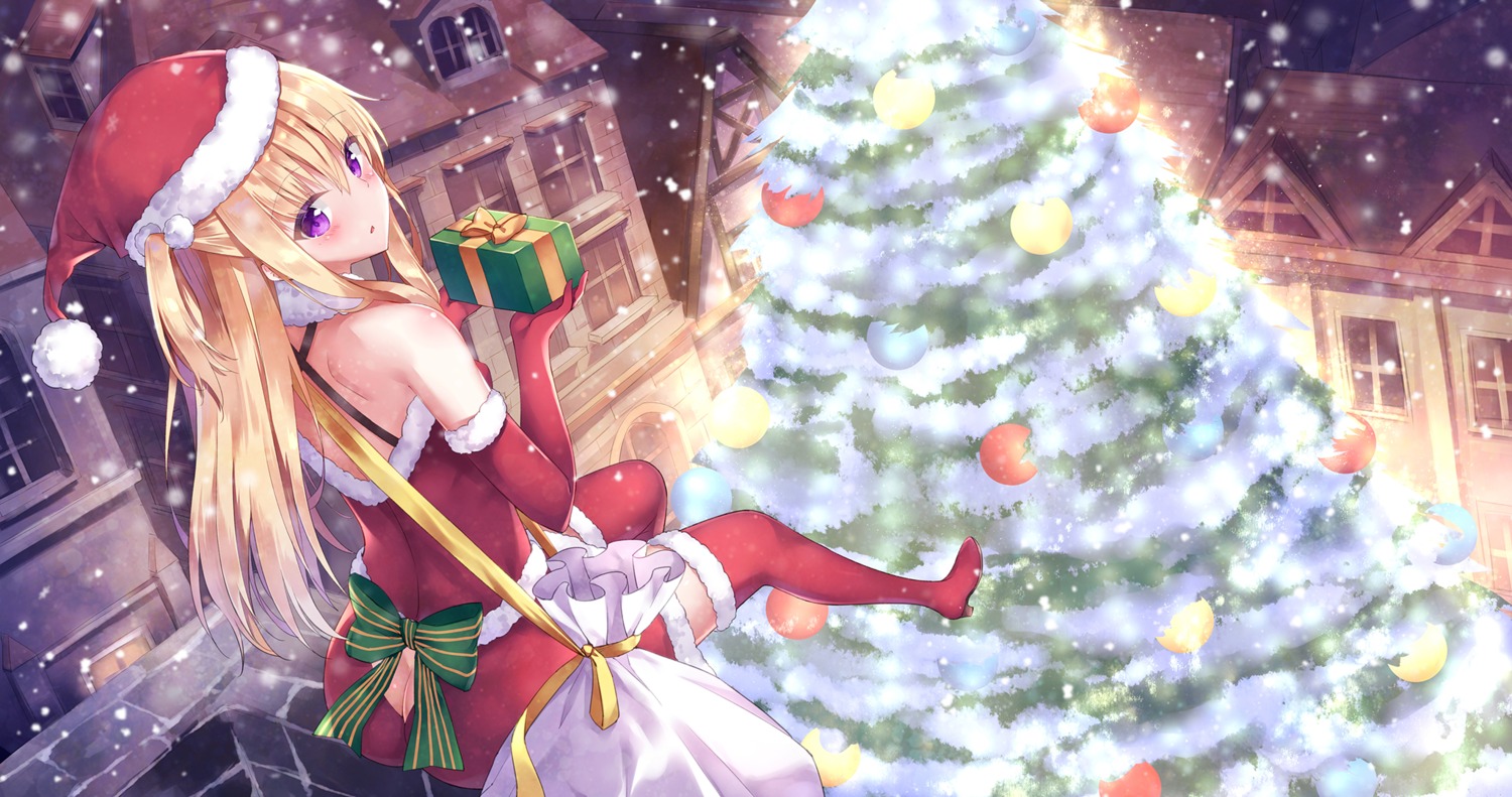 christmas dress heels rong_yi_tan thighhighs