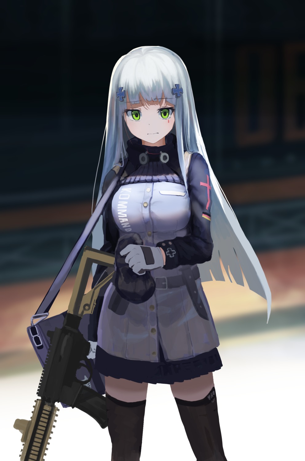 girls_frontline gun hin'yari_(kakukuru) hk416_(girls_frontline) thighhighs