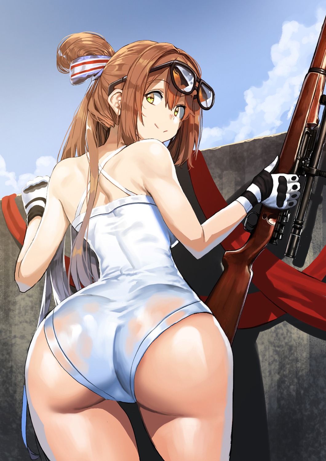 ass girls_frontline gun ihobus megane see_through springfield_(girls_frontline) swimsuits