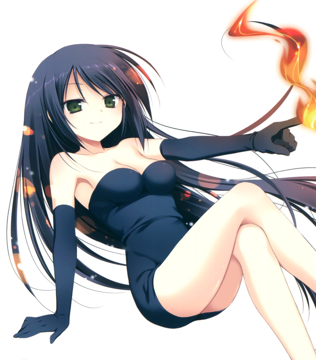 cleavage dress juuoumujin_no_fafnir kili_surtr_muspellzheimr korie_riko no_bra