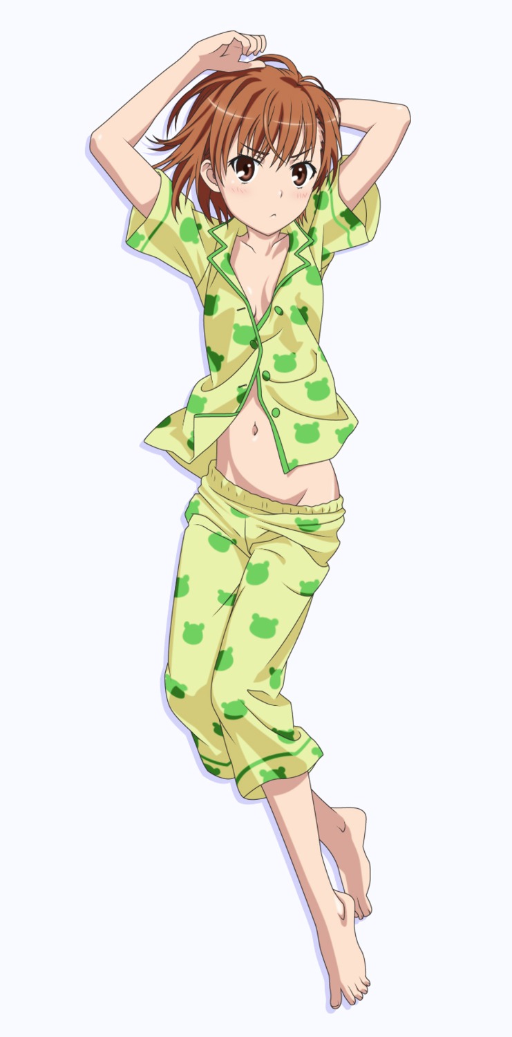 misaka_mikoto pajama smile_(artist) to_aru_kagaku_no_railgun to_aru_majutsu_no_index