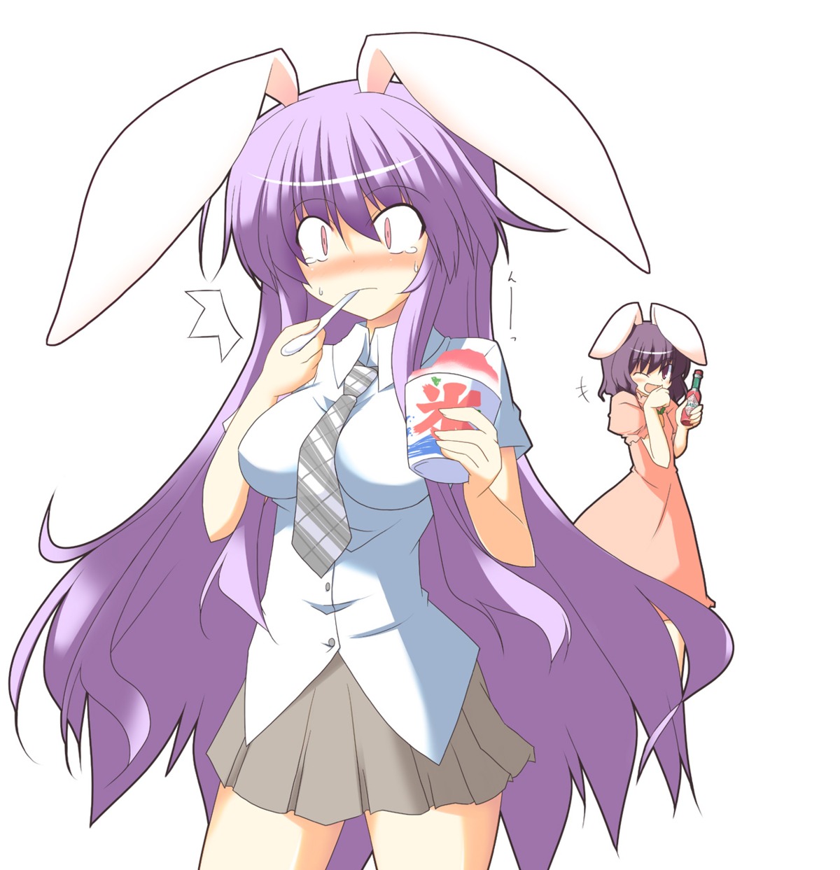 animal_ears bunny_ears inaba_tewi kugui_kiyunemu reisen_udongein_inaba touhou