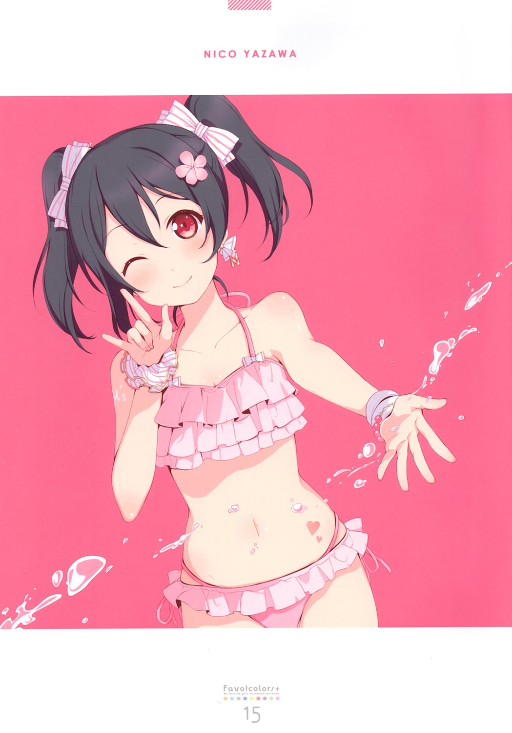 6u bikini eternal_land love_live! swimsuits tattoo yazawa_nico