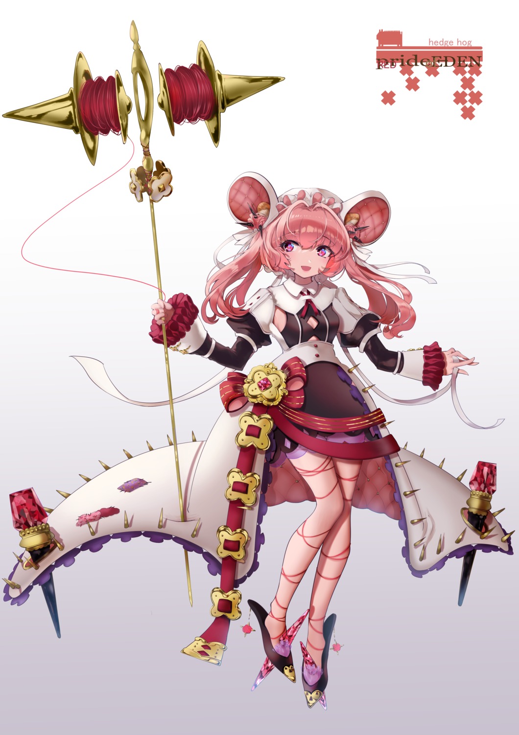 animal_ears cleavage dress hieno_hiro red:_pride_of_eden weapon