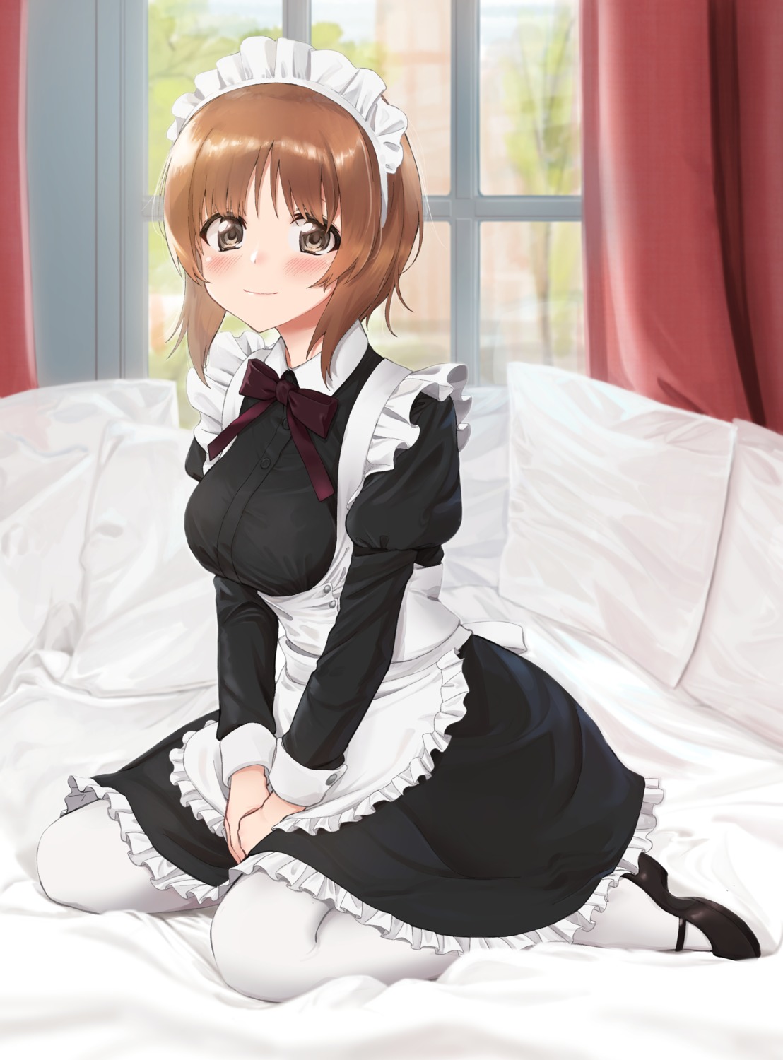 girls_und_panzer heels maid mamu_t7s nishizumi_miho