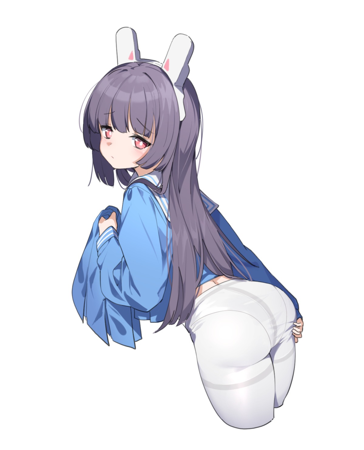 animal_ears ass blue_archive bunny_ears deatheach kasumizawa_miyu pantsu pantyhose seifuku