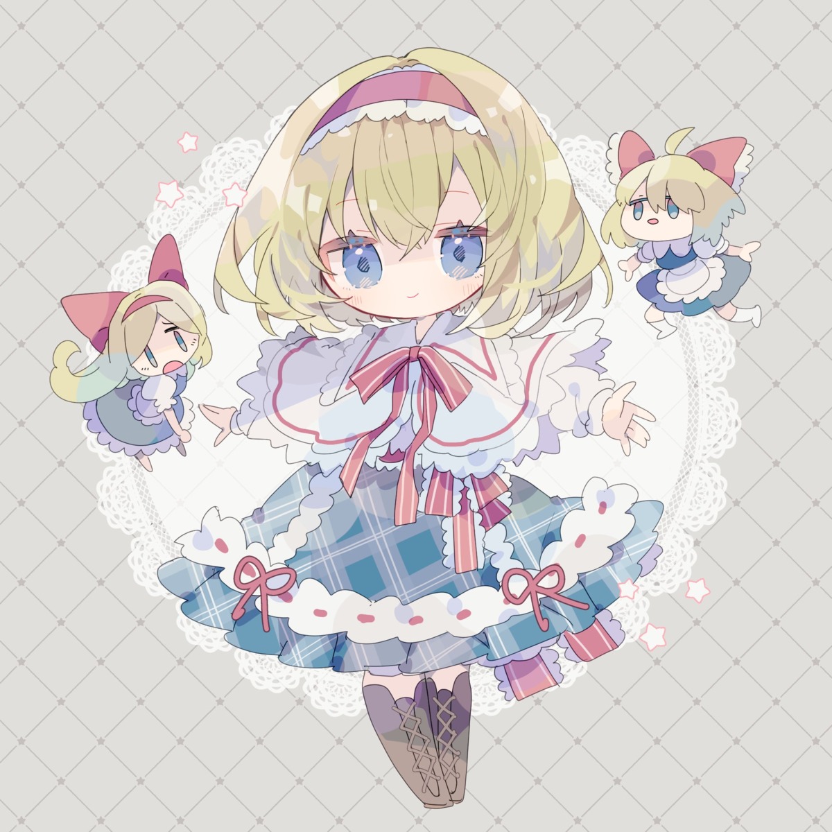 alice_margatroid chibi dress nikorashika shanghai_doll touhou