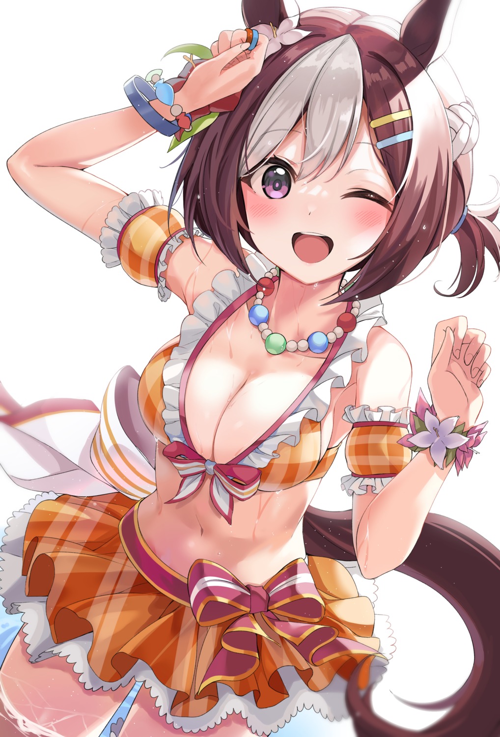 animal_ears j_young special_week_(umamusume) tail uma_musume_pretty_derby wet