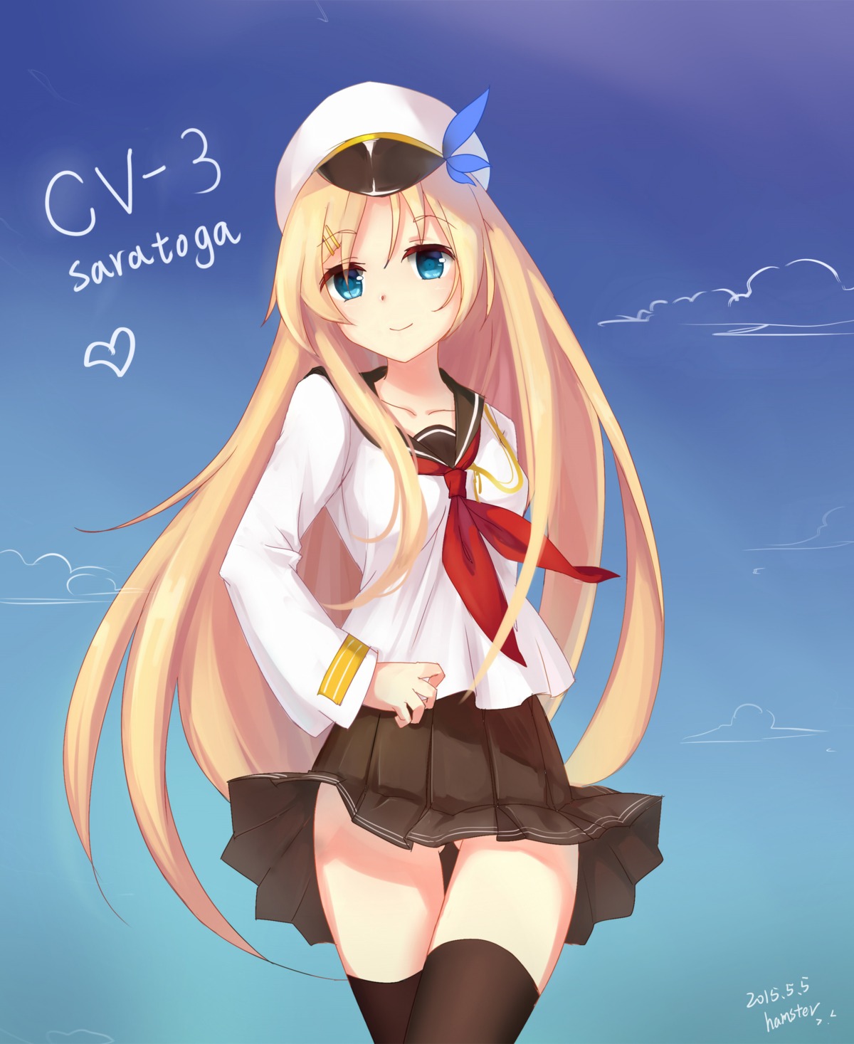 hamster saratoga_(zhanjianshaonv) seifuku thighhighs zhanjianshaonv