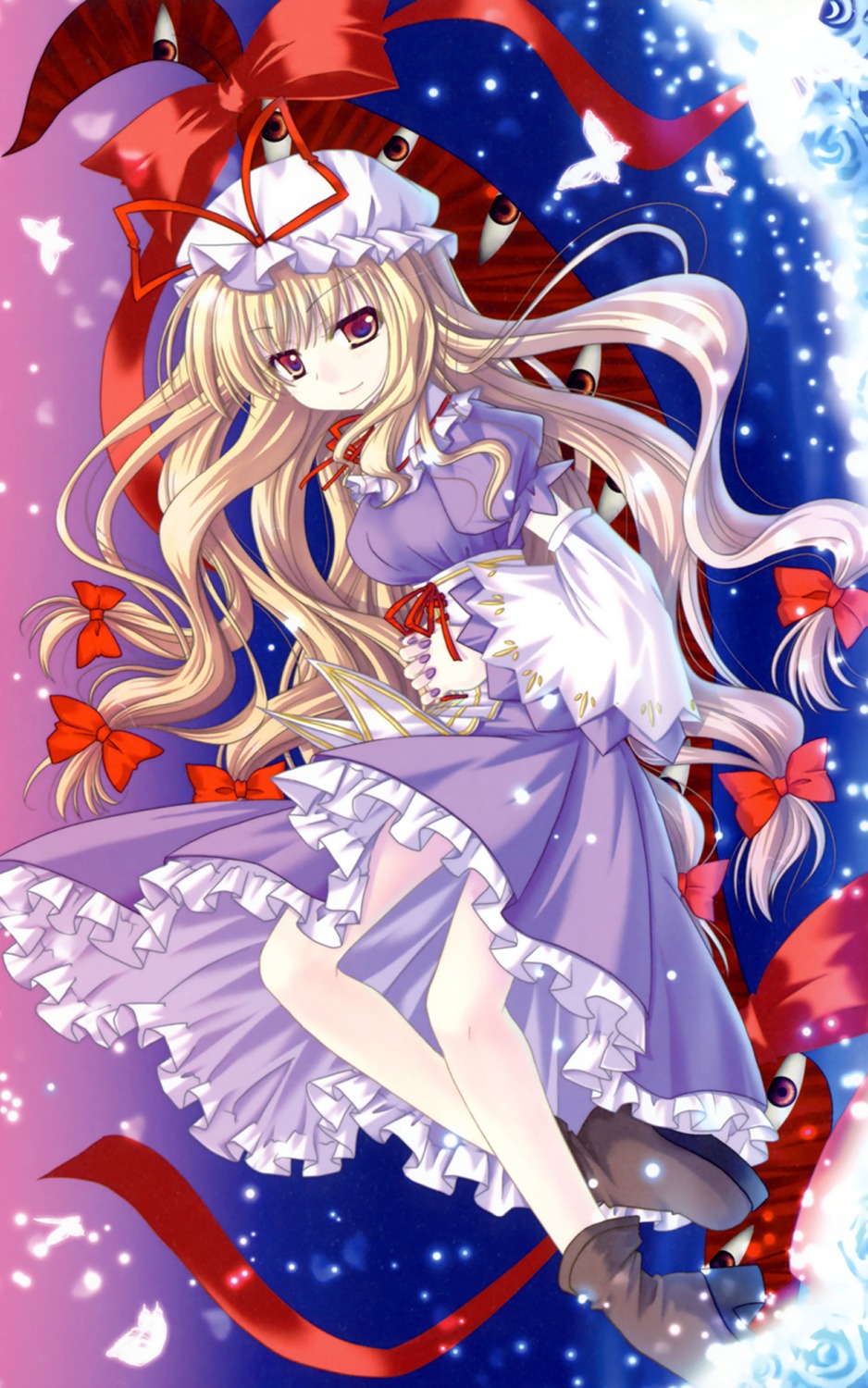 dress heels red_ribbon touhou yakumo_yukari