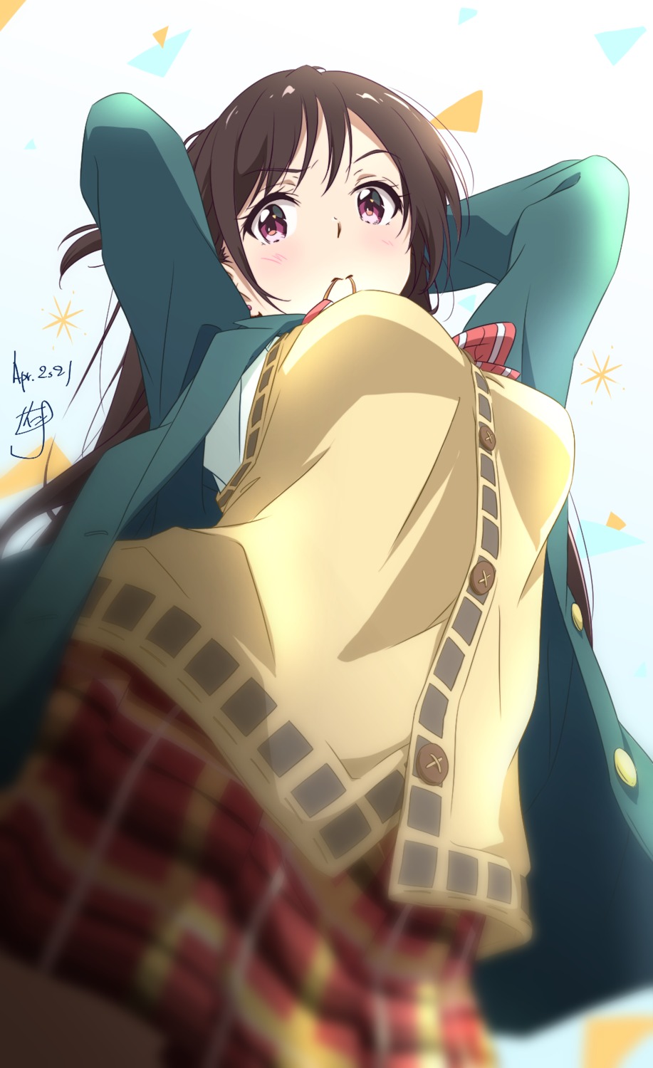 ichinose_chizuru kanojo_okarishimasu nii_manabu seifuku sweater