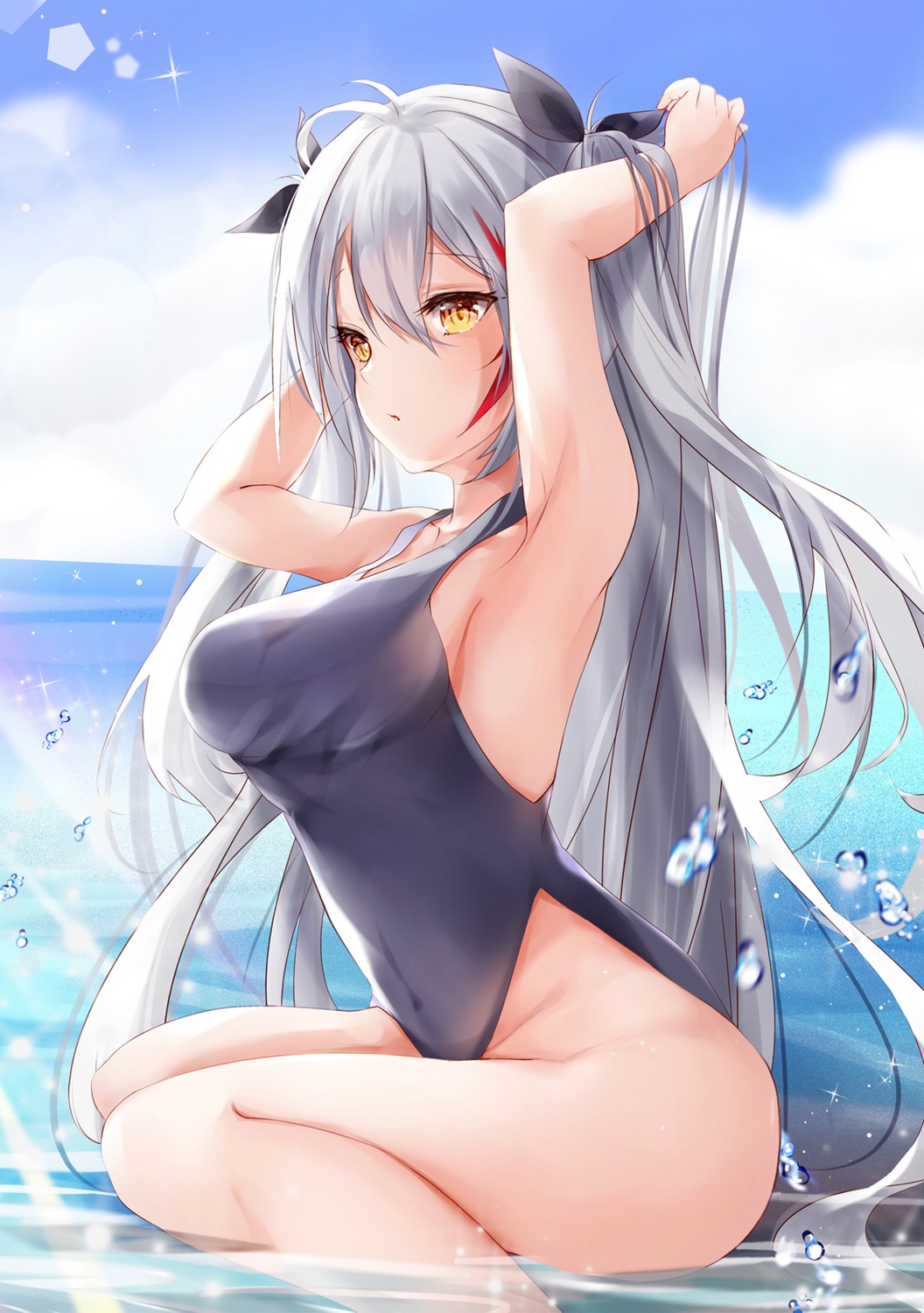 azur_lane prinz_eugen_(azur_lane) swimsuits tagme wet