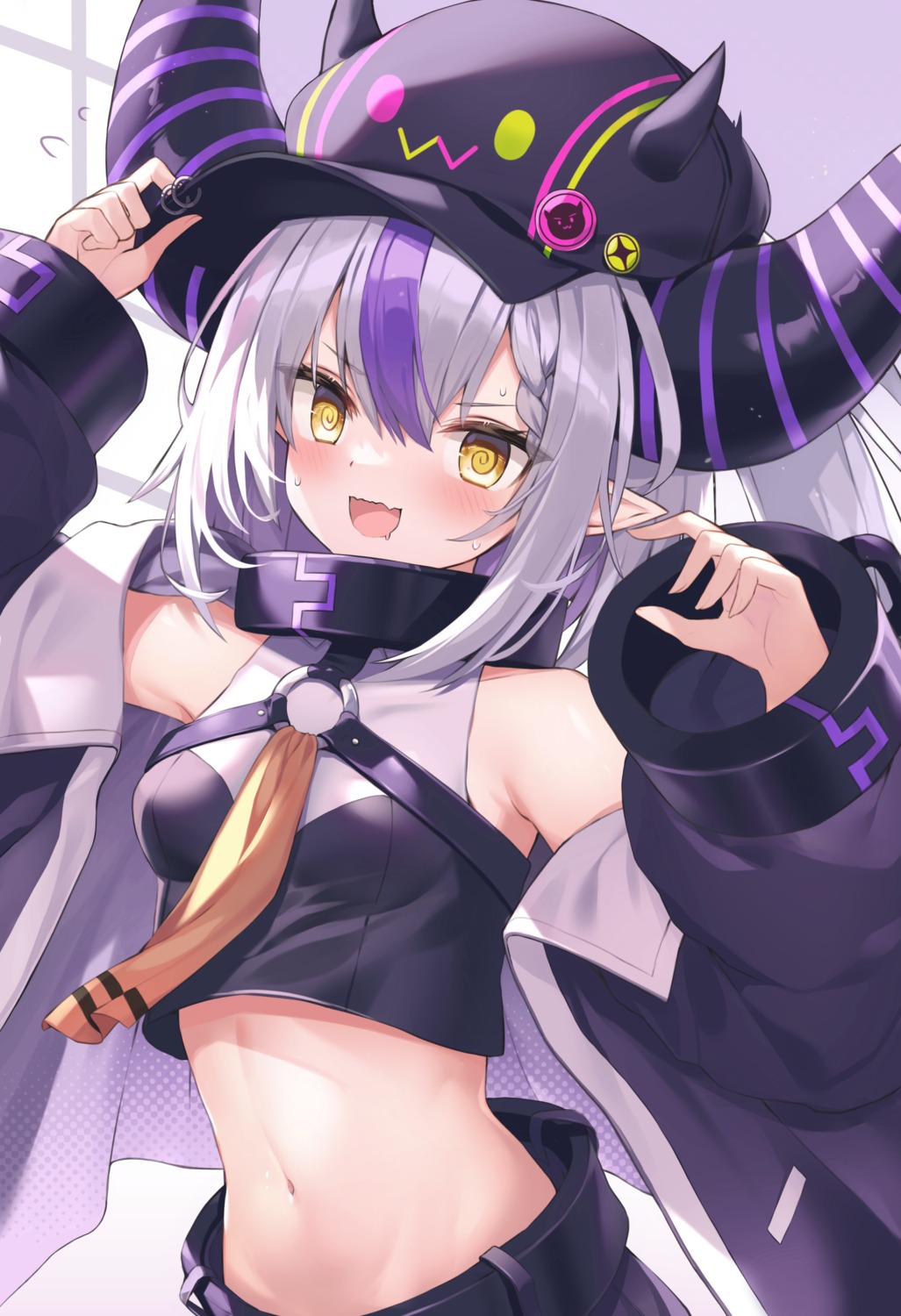 hololive horns la+_darknesss loli pointy_ears rigorigo