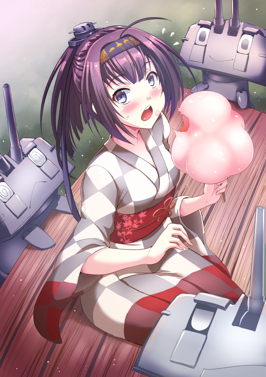 akizuki_(kancolle) kantai_collection nekoi_hikaru yukata