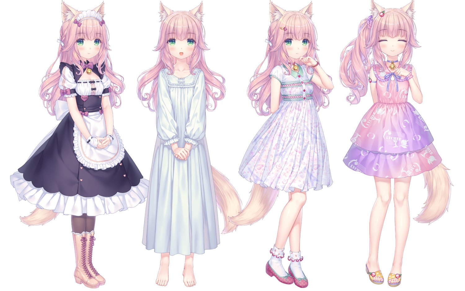 neko works sayori nekopara fraise animal ears dress maid nekomimi ...