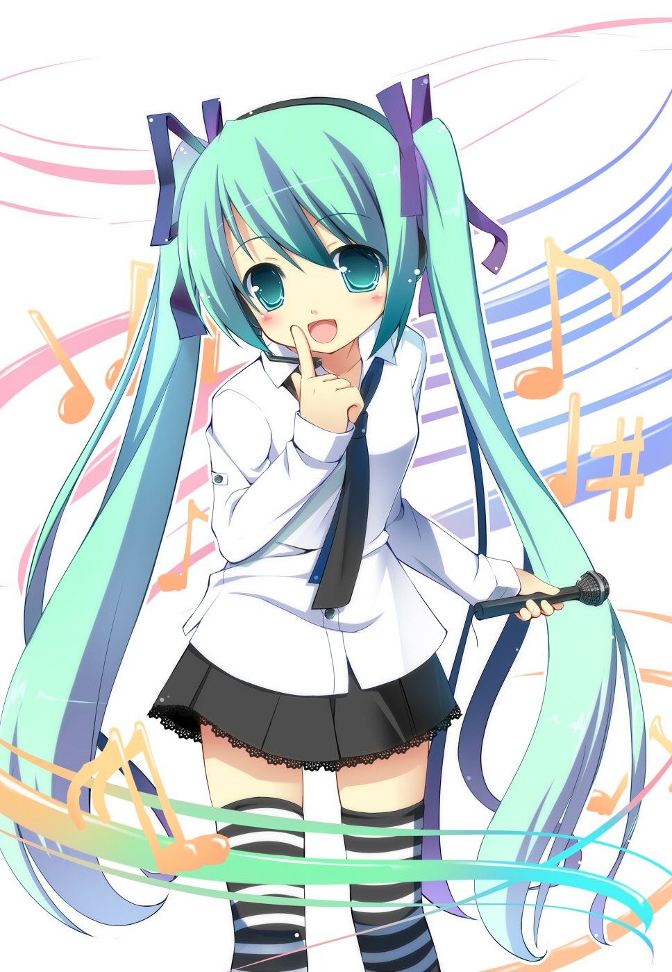 hatsune_miku masaki_(machisora) thighhighs vocaloid