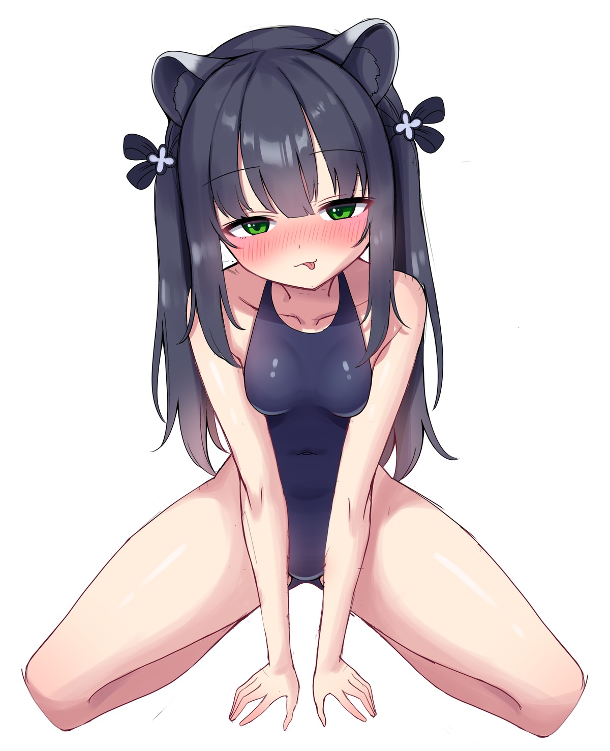 animal_ears blue_archive loli salukino sunohara_shun swimsuits