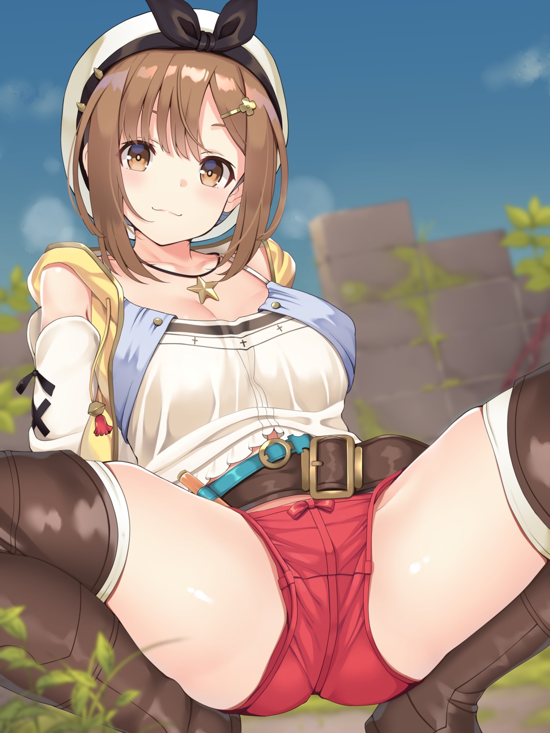 atelier atelier_ryza cleavage reisalin_stout thighhighs toketou