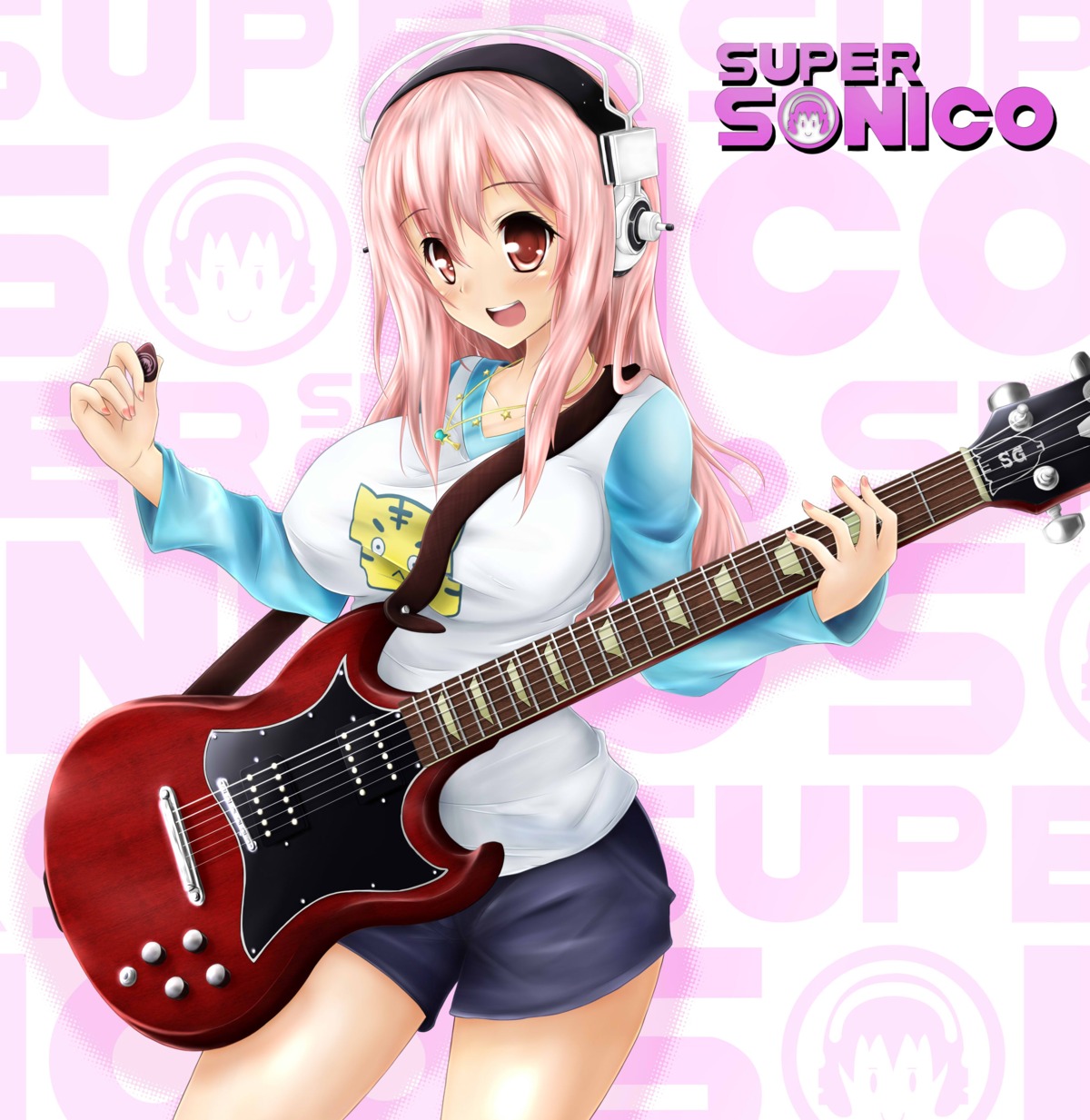 anakin_sky_(utcc) guitar headphones sonico super_sonico