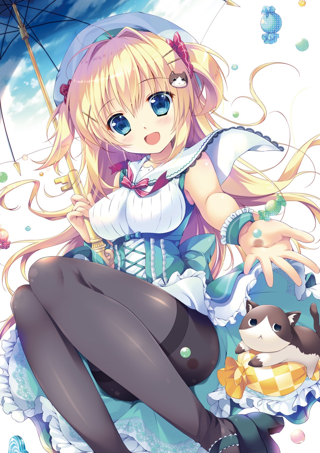 digital_version dress heels mikeou neko pantyhose umbrella