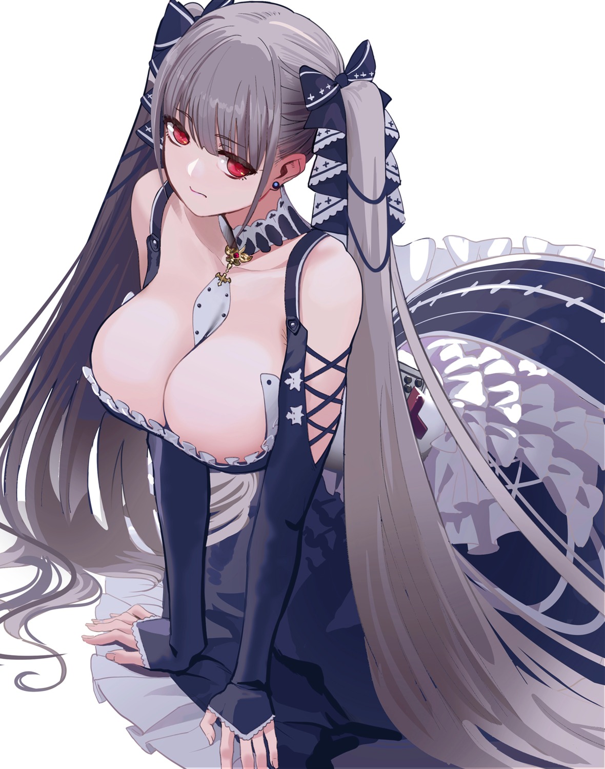 azur_lane formidable_(azur_lane) gothic_lolita lolita_fashion moruga no_bra