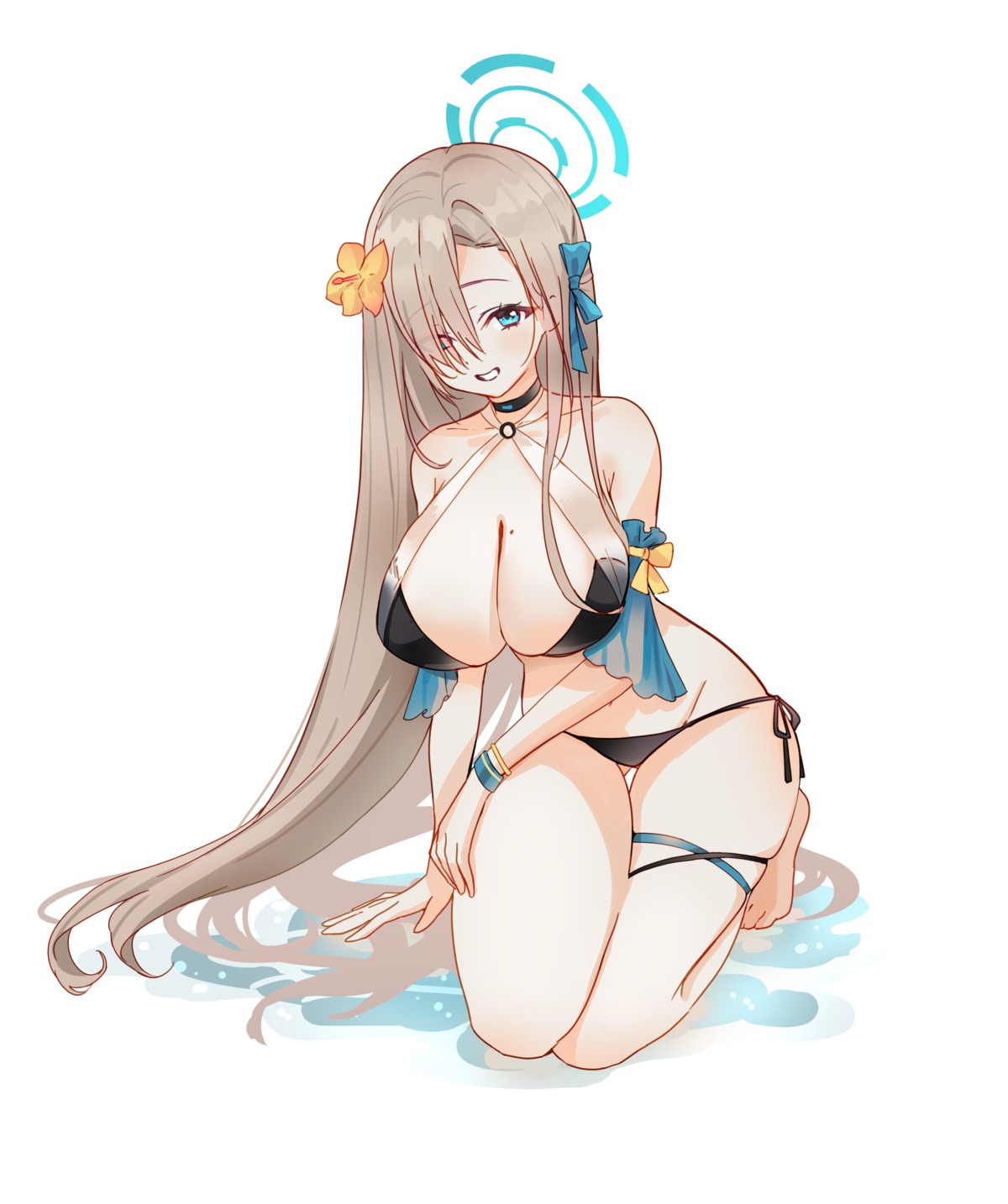 ash_(cat7evy) bikini blue_archive garter halo ichinose_asuna see_through swimsuits