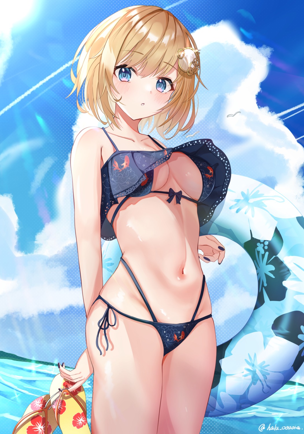 bikini hololive hololive_english oozora_halu swimsuits watson_amelia