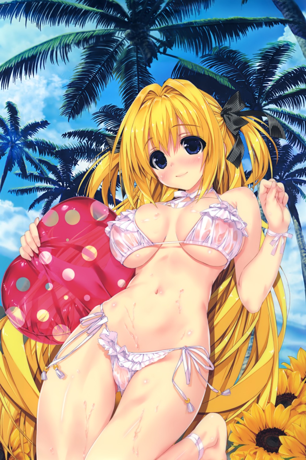 bikini grapefruit see_through shintarou swimsuits wet_clothes