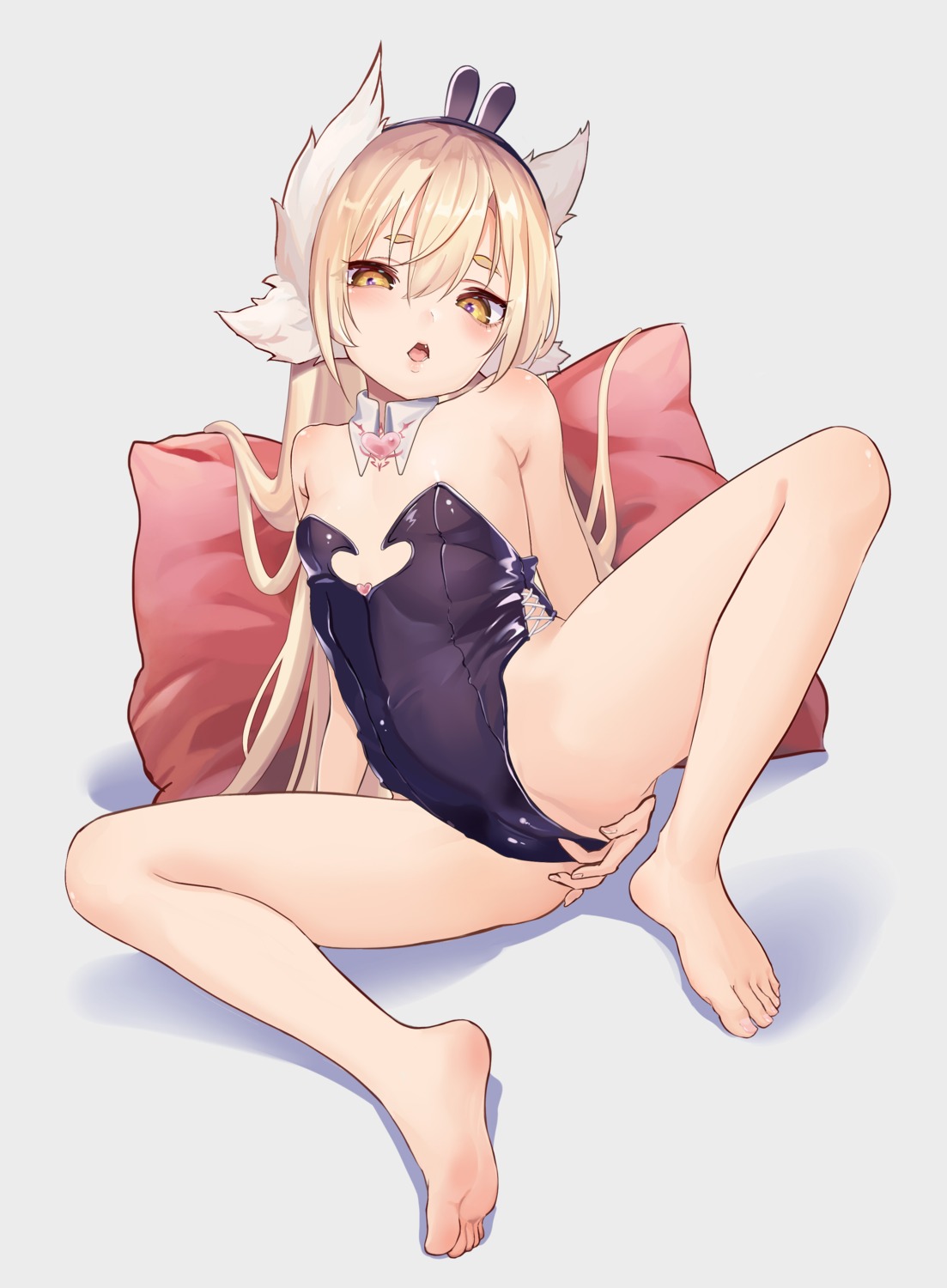 animal_ears bunny_girl cameltoe feet loli moya_(pixiv6121219) no_bra