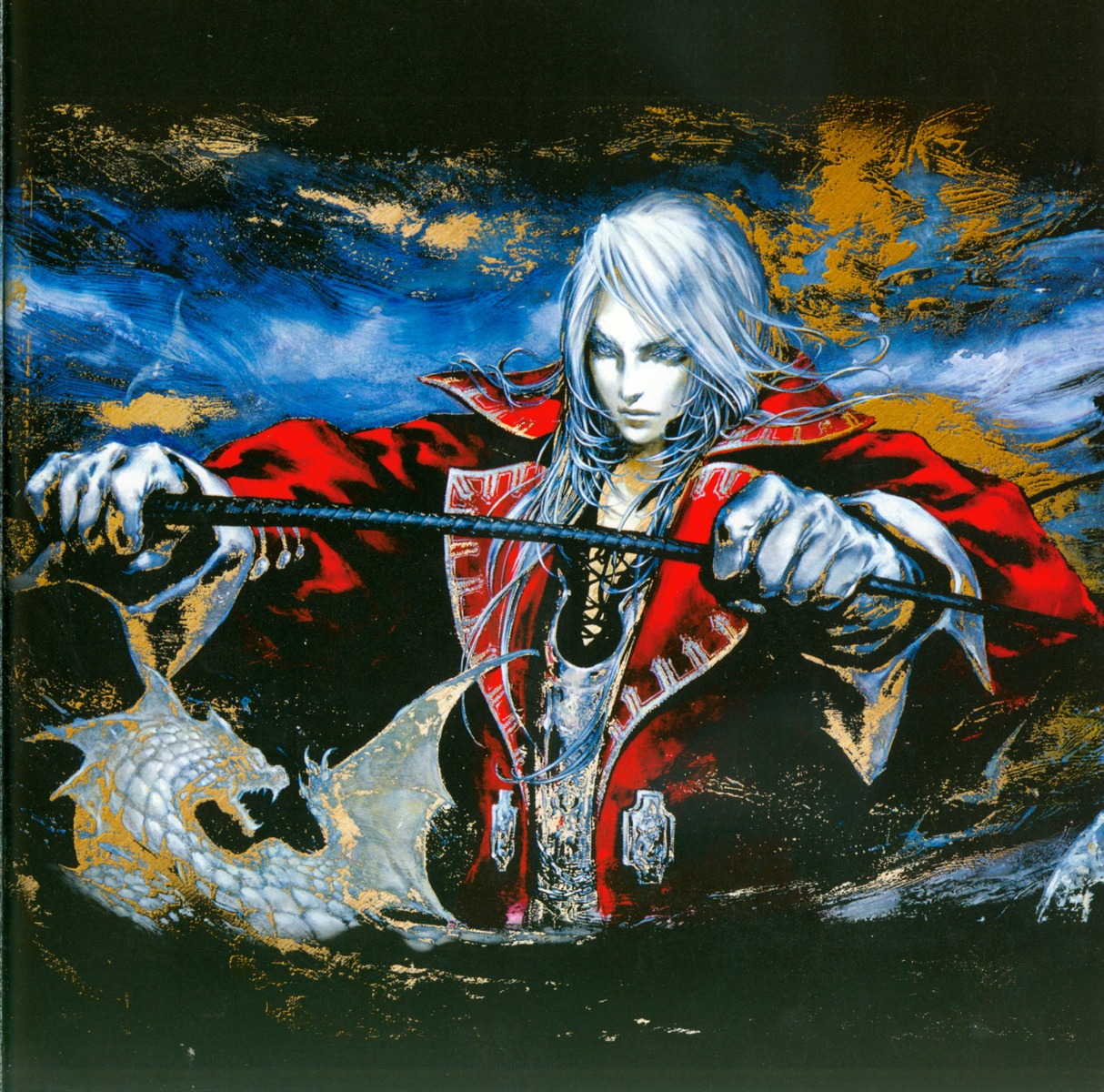 binding_discoloration castlevania castlevania:_harmony_of_dissonance juste_belmont kojima_ayami konami male weapon