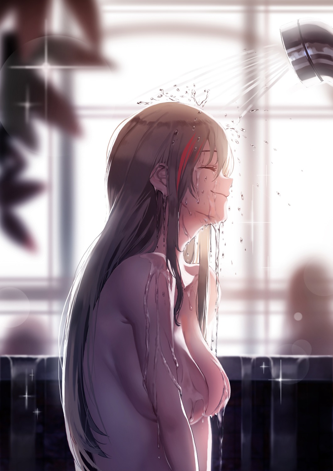 bathing girls_frontline ihobus m4_sopmod_ii_(girls_frontline) naked wet