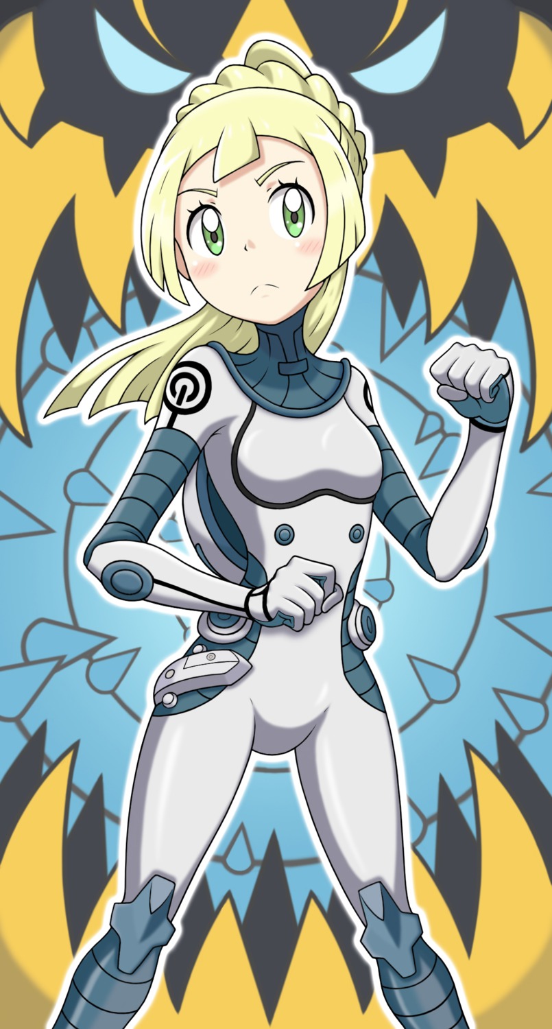 bakanichi bodysuit guzzlord lillie_(pokemon) pokemon pokemon_sm pokemon_usum