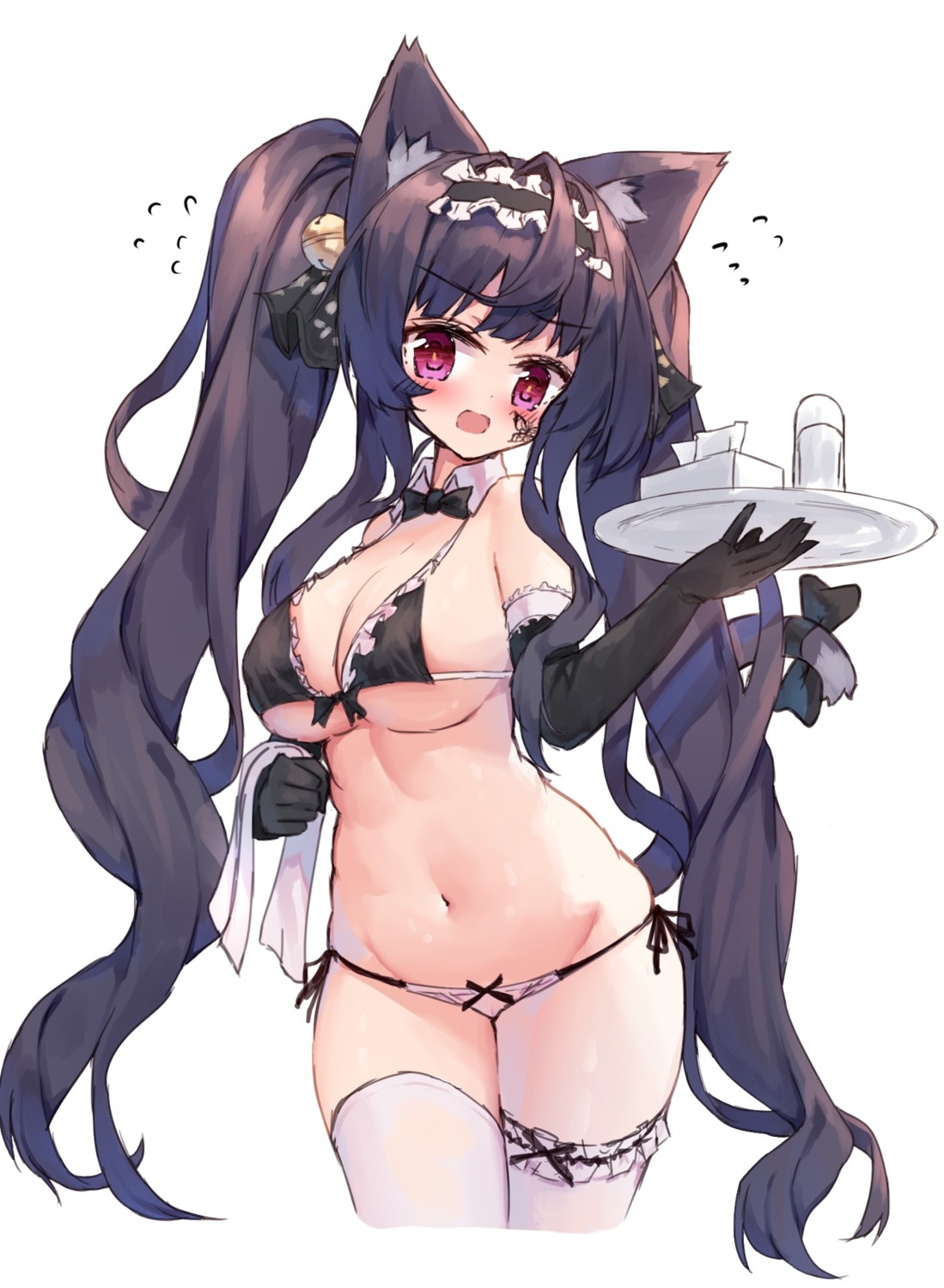 animal_ears bikini garter nekomimi sul-lin-a swimsuits tail tandohark thighhighs