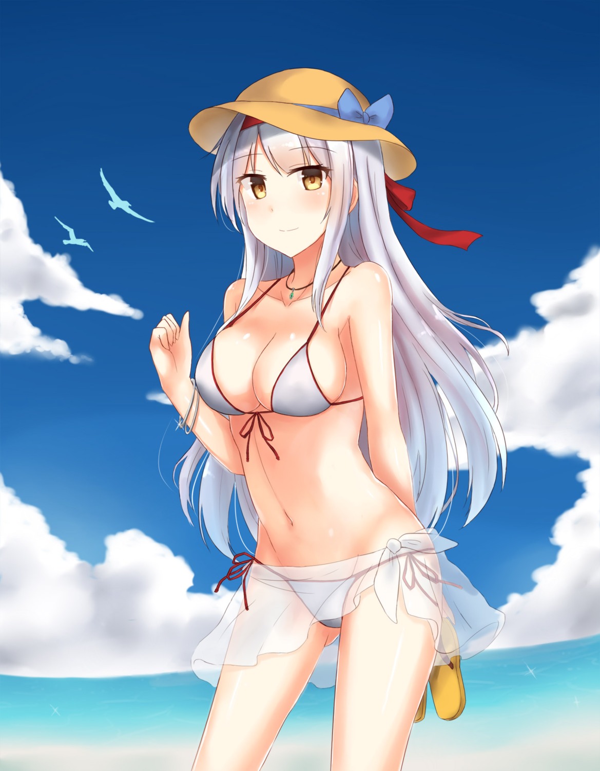 bikini cai_geng cleavage kantai_collection see_through shoukaku_(kancolle) swimsuits