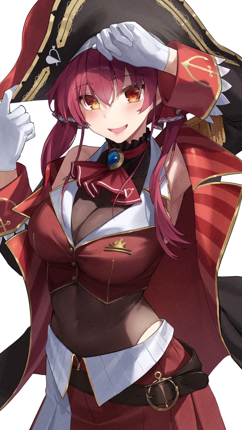 artist_revision heterochromia hololive houshou_marine pirate star741