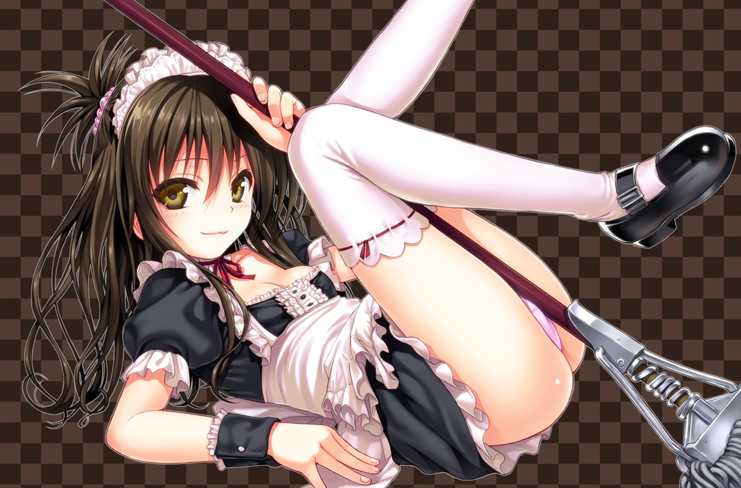 40010prototype cleavage loli maid nipple_slip pantsu thighhighs to_love_ru to_love_ru_darkness yuuki_mikan