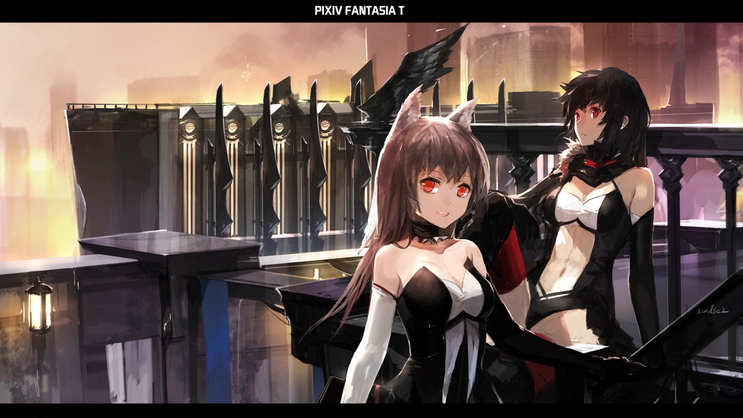 animal_ears cleavage pixiv_fantasia pixiv_fantasia_t swd3e2 thighhighs