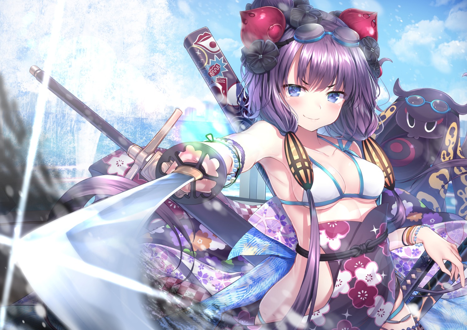 bikini fate/grand_order katsushika_hokusai_(fate) swimsuits sword topia