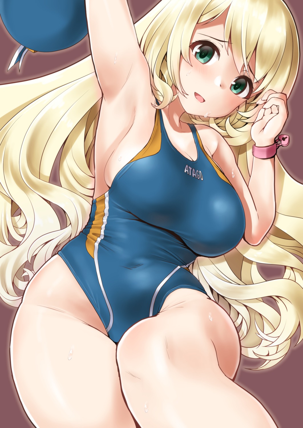 atago_(kancolle) kantai_collection minase_(takaoka_nanase) swimsuits