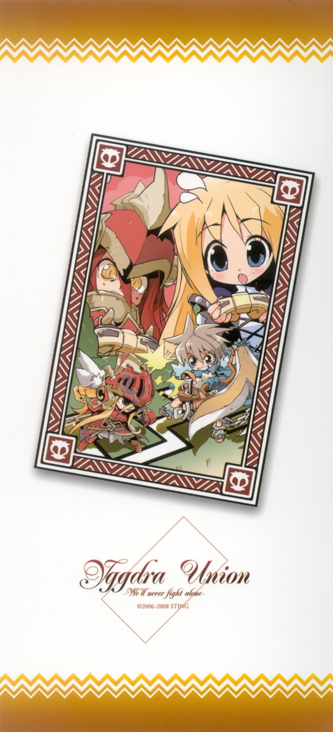 aegina_eine_artwaltz chibi gulcasa milanor naitou_ryu yggdra_union yggdra_yuril_artwaltz