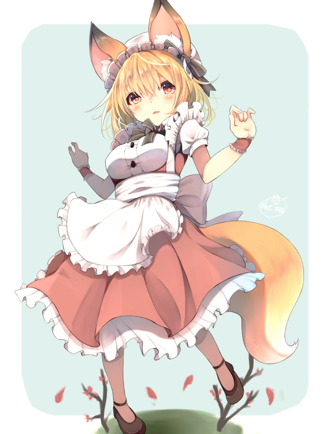 animal_ears chita_(ketchup) maid tail