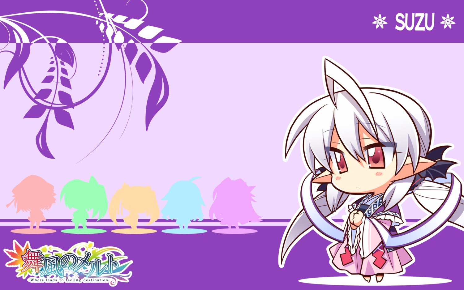 chibi elf komowata_haruka maikaze_no_melt pointy_ears suzu_(suzukaze_no_melt) wallpaper