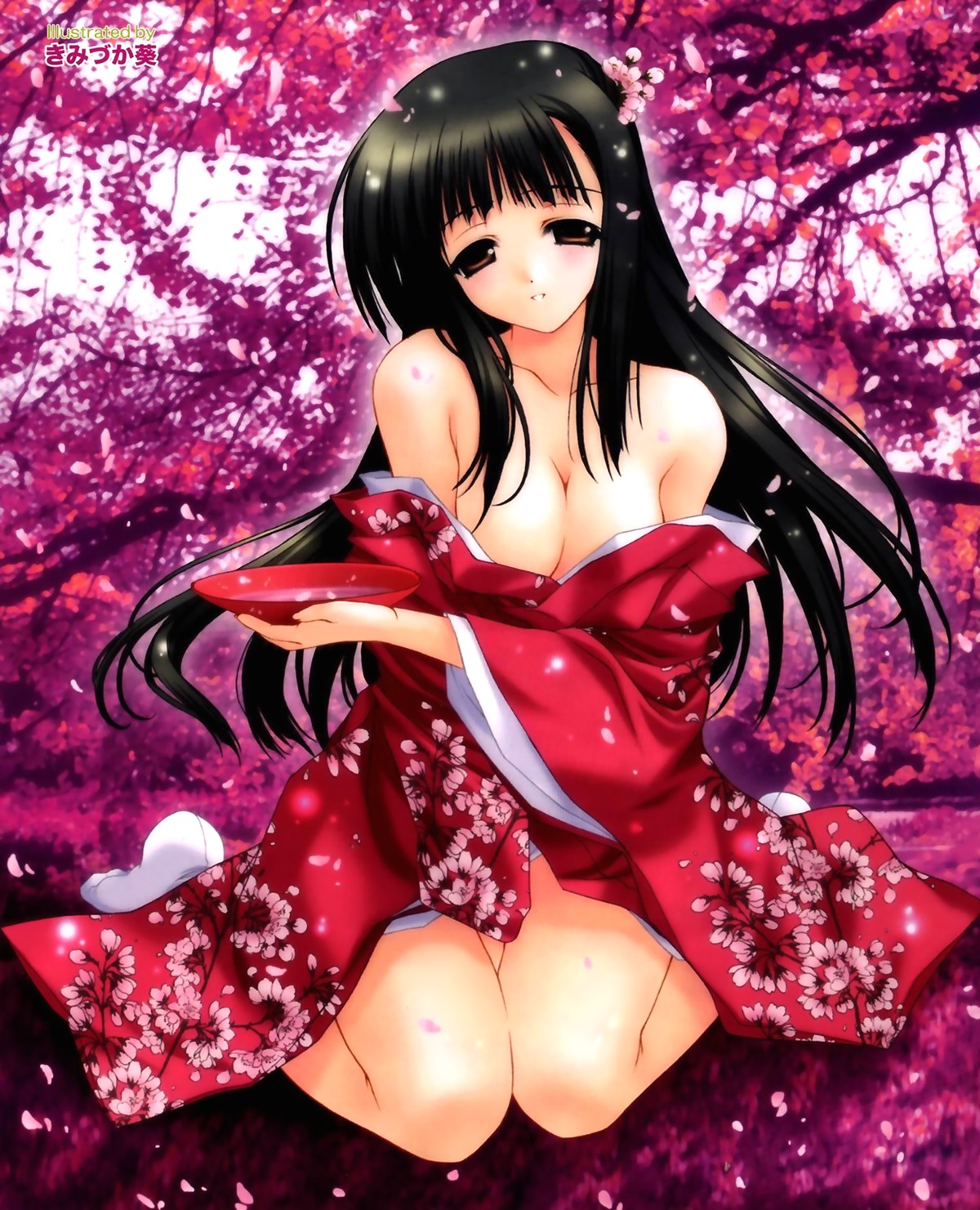 cleavage kimizuka_aoi kimono