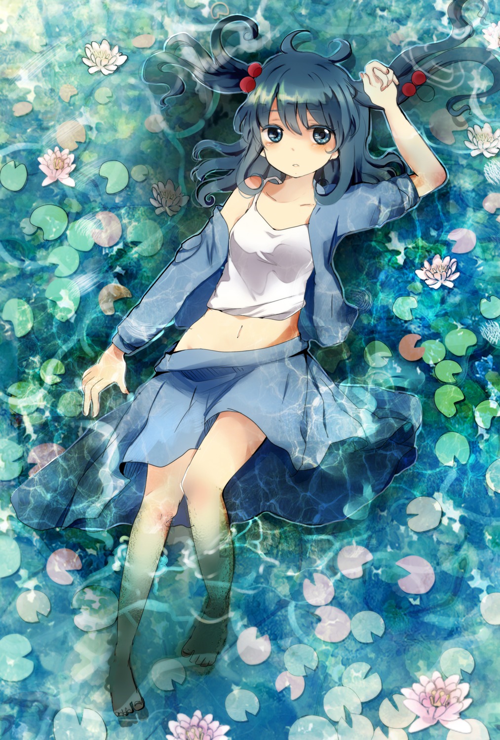 kawashiro_nitori shromann touhou wet_clothes