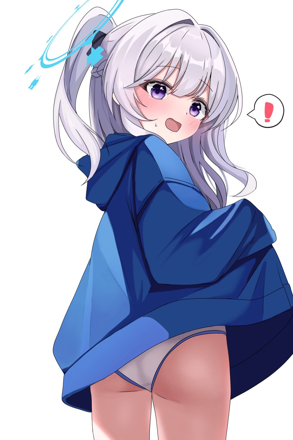 ass blue_archive drawing_flover halo loli pantsu skirt_lift tsukiyuki_miyako