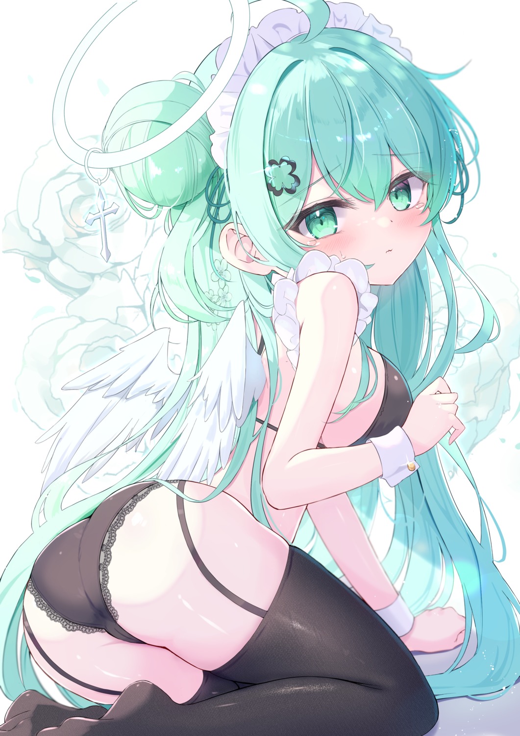 angel ass bra cameltoe mikaze_maruto pantsu stockings thighhighs thong wings